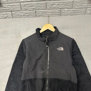 The North Face Girls XL‎ 18 Black Denali Full Zip Fleece Jacket Reinforced Nylon